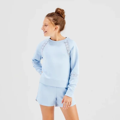 Freely Girls' Georgia Scuba Oversized Crew Sweatshirt