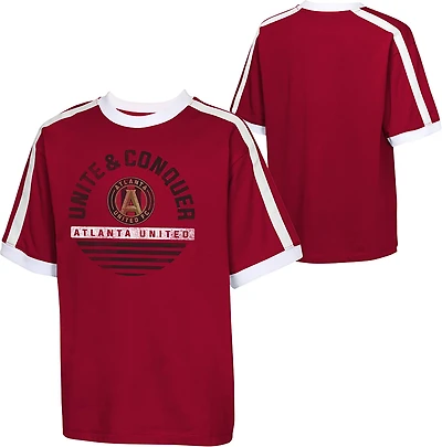 Outerstuff Boys' Atlanta United FC Make It Count Crew Neck Ringer T-shirt