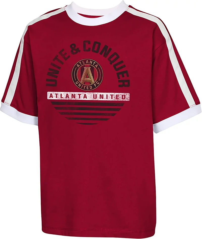 Outerstuff Boys' Atlanta United FC Make It Count Crew Neck Ringer T-shirt