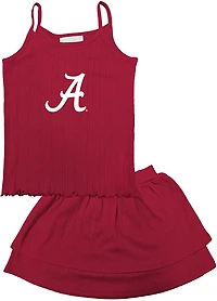 Two Feet Ahead Toddler Girls' University of Alabama Pointelle Tank and Layered Skort Set