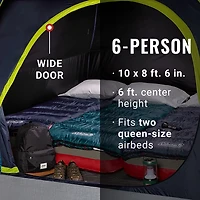 Coleman Dark Room Skydome 6-Person Camping Tent