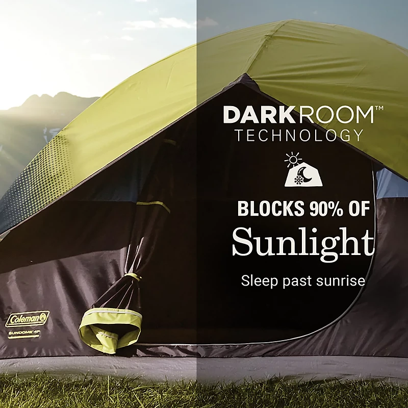Coleman Sundome 4-Person Dark Room Camping Tent