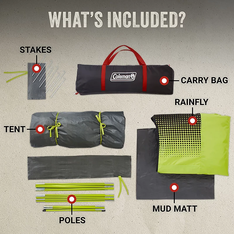 Coleman Sundome 4-Person Dark Room Camping Tent