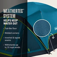 Coleman Skydome 4-Person Screen Room Camping Tent with Dark Room Technology