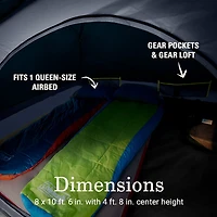 Coleman Skydome 4-Person Screen Room Camping Tent with Dark Room Technology