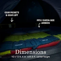 Coleman Skydome 6-Person Screen Room Camping Tent with Dark Room Technology