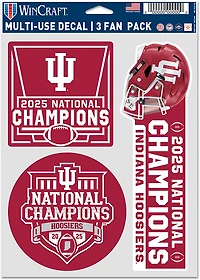 WinCraft Indiana 2025 CFP National Champions Fan Decals 3-Pack