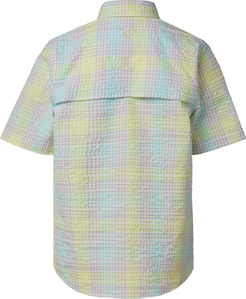Magellan Outdoors Boys' Seersucker Southern Summer Gingham Button Down Shirt
