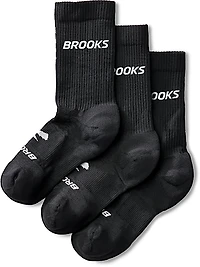 Brooks Run 3 Pack Crew Socks