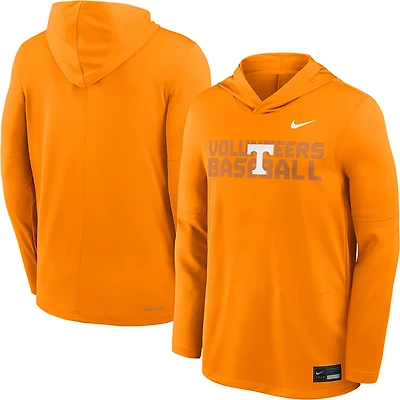 Nike Men's Tennessee Volunteers Baseball Logo Lightweight Hooded Long Sleeve Top