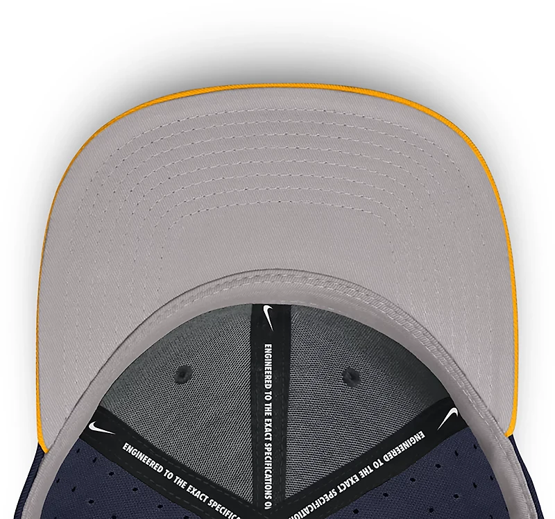 Nike West Virginia University Primary Logo DF True Structured Aero Bill Cap