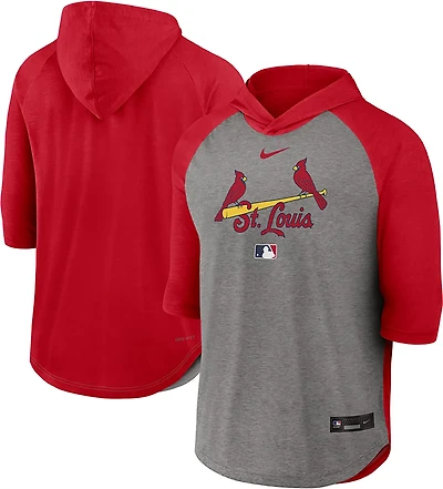 Nike Men's St. Louis Cardinals 3/4 Sleeve Flux Hoodie Shirt
