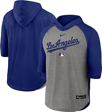 Nike Men's Texas Rangers 3/4 Sleeve Flux Hoodie Shirt