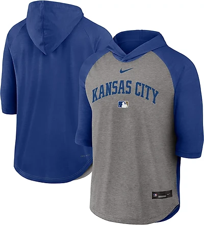 Nike Men's Kansas City Royals 3/4 Sleeve Flux Hoodie Shirt
