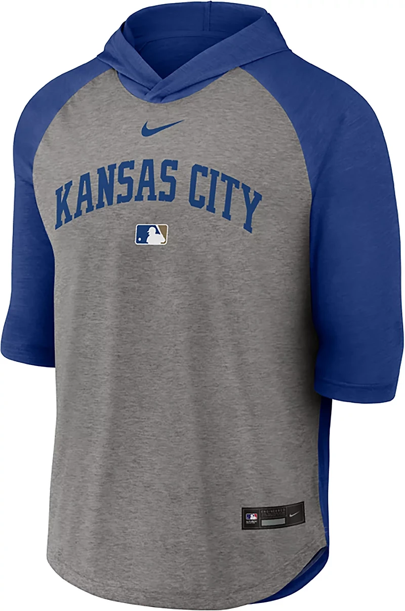 Nike Men's Kansas City Royals 3/4 Sleeve Flux Hoodie Shirt