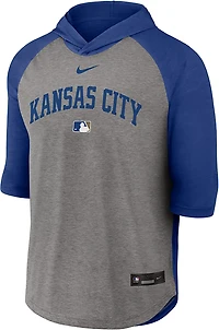 Nike Men's Kansas City Royals 3/4 Sleeve Flux Hoodie Shirt