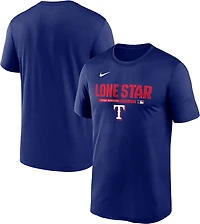 Nike Men's Texas Rangers Team Phrase AC Legend Short Sleeve T-shirt