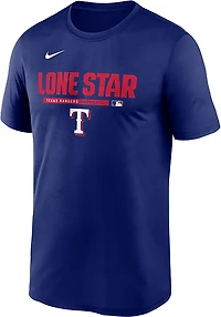 Nike Men's Texas Rangers Team Phrase AC Legend Short Sleeve T-shirt