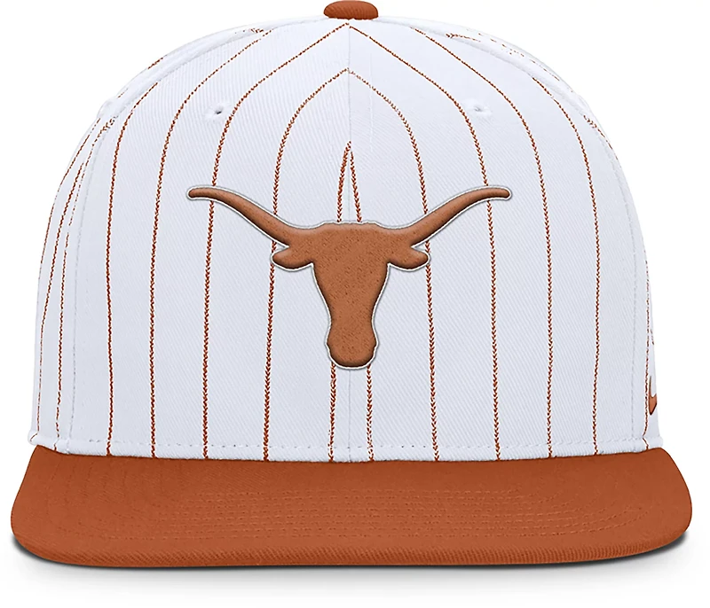 Nike Men's University of Texas Pro Primetime Baseball Pinstripe Snapback Cap