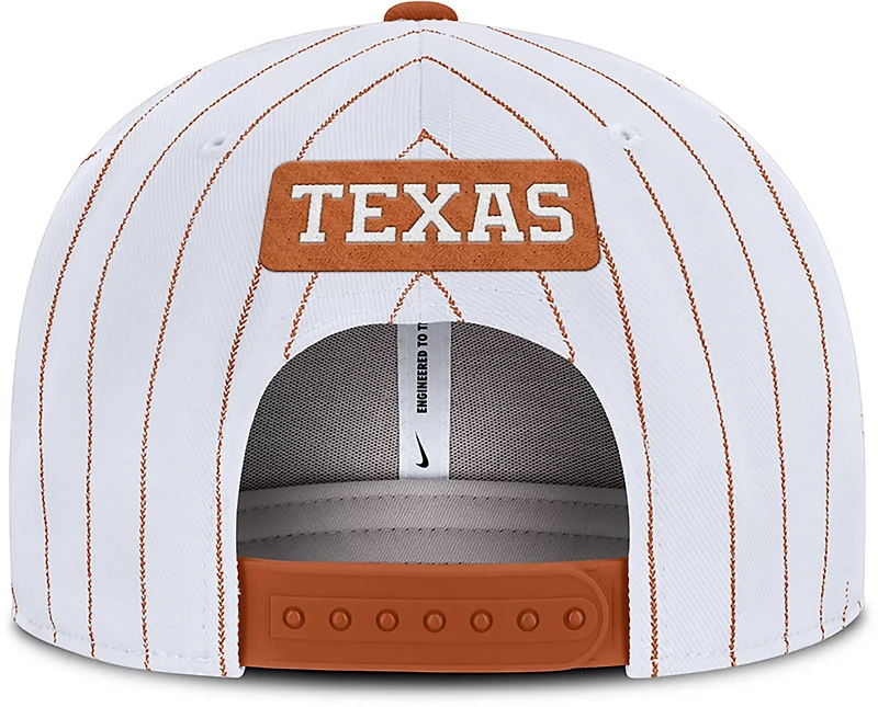 Nike Men's University of Texas Pro Primetime Baseball Pinstripe Snapback Cap