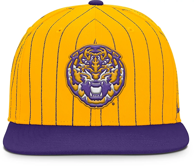 Nike Men's Louisiana State University Pro Primetime Baseball Pinstripe Snapback Cap