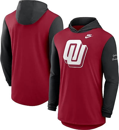 Nike Men's Oklahoma Sooners Legacy Hooded Long Sleeve T-shirt