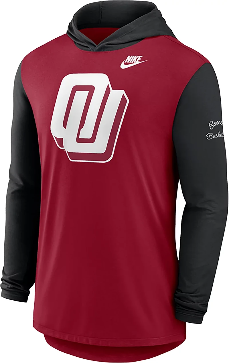 Nike Men's Oklahoma Sooners Legacy Hooded Long Sleeve T-shirt