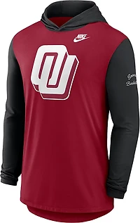 Nike Men's Oklahoma Sooners Legacy Hooded Long Sleeve T-shirt