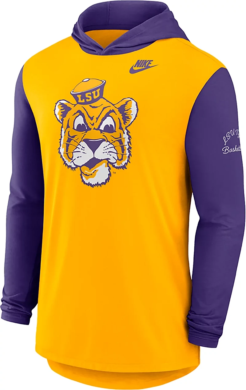 Nike Men's LSU Tigers Legacy Hooded Long Sleeve T-shirt
