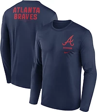 Nike Men's Atlanta Braves Primetime 2 Hit Legend Long Sleeve Graphic T-shirt