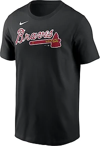 Nike Men's Braves Primetime Cotton Wordmark T-shirt