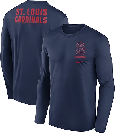 Nike Men's St. Louis Cardinals Primetime 2 Hit Legend Long Sleeve Graphic T-shirt