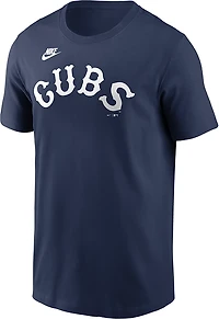 Nike Light Chicago Cubs Cooperstown Wordmark T-Shirt
