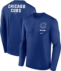 Nike Men's Chicago Cubs Primetime 2 Hit Legend Long Sleeve Graphic T-shirt