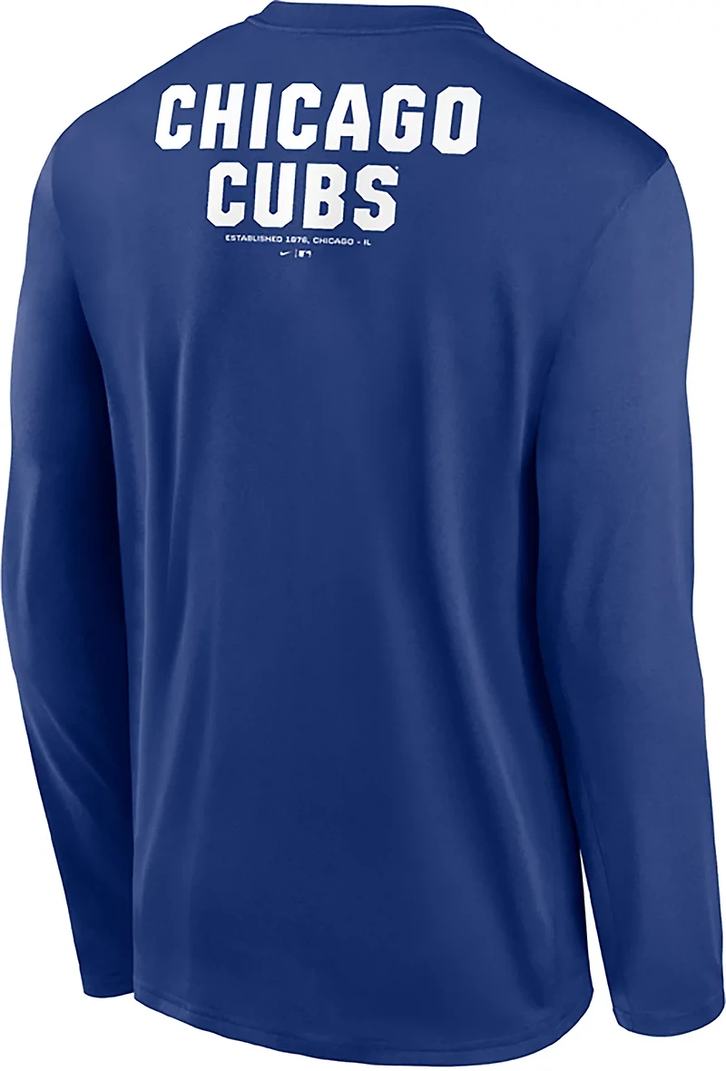 Nike Men's Chicago Cubs Primetime 2 Hit Legend Long Sleeve Graphic T-shirt