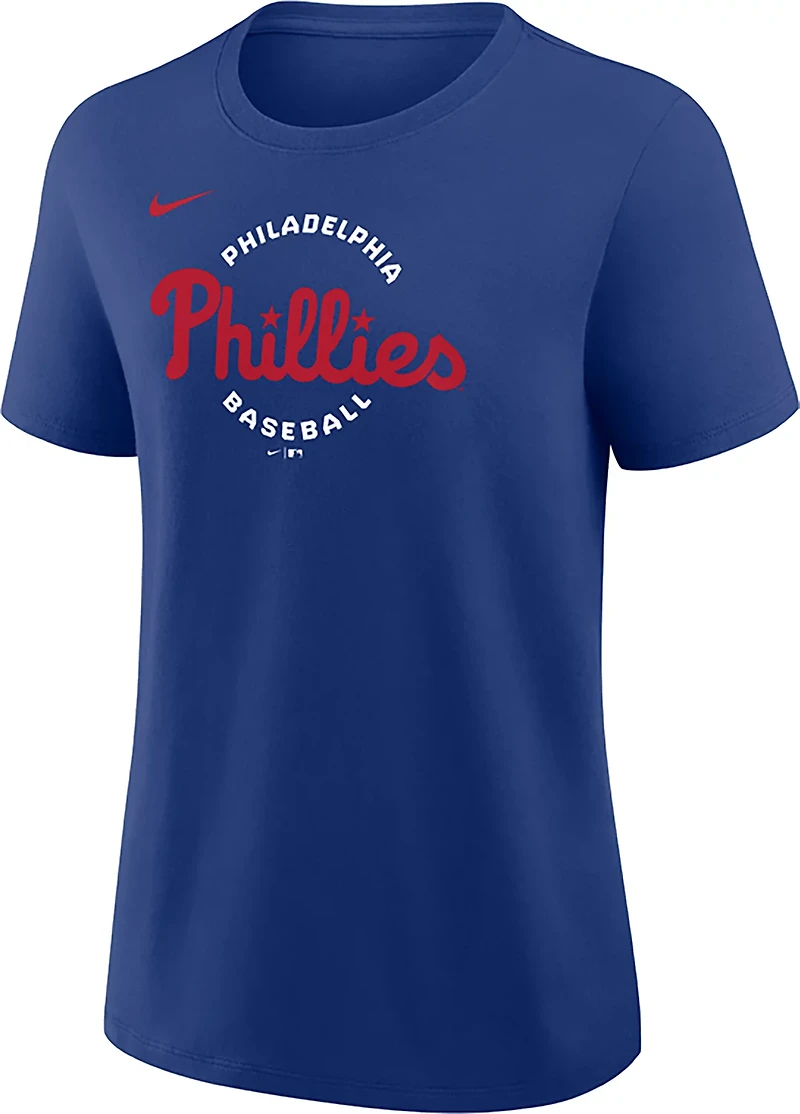 Nike Women's Philadelphia Phillies Primetime Script Cotton Short Sleeve T-shirt