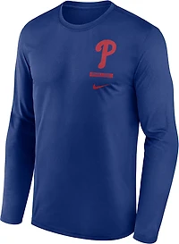 Nike Men's Philadelphia Phillies Primetime 2 Hit Legend Long Sleeve Graphic T-shirt