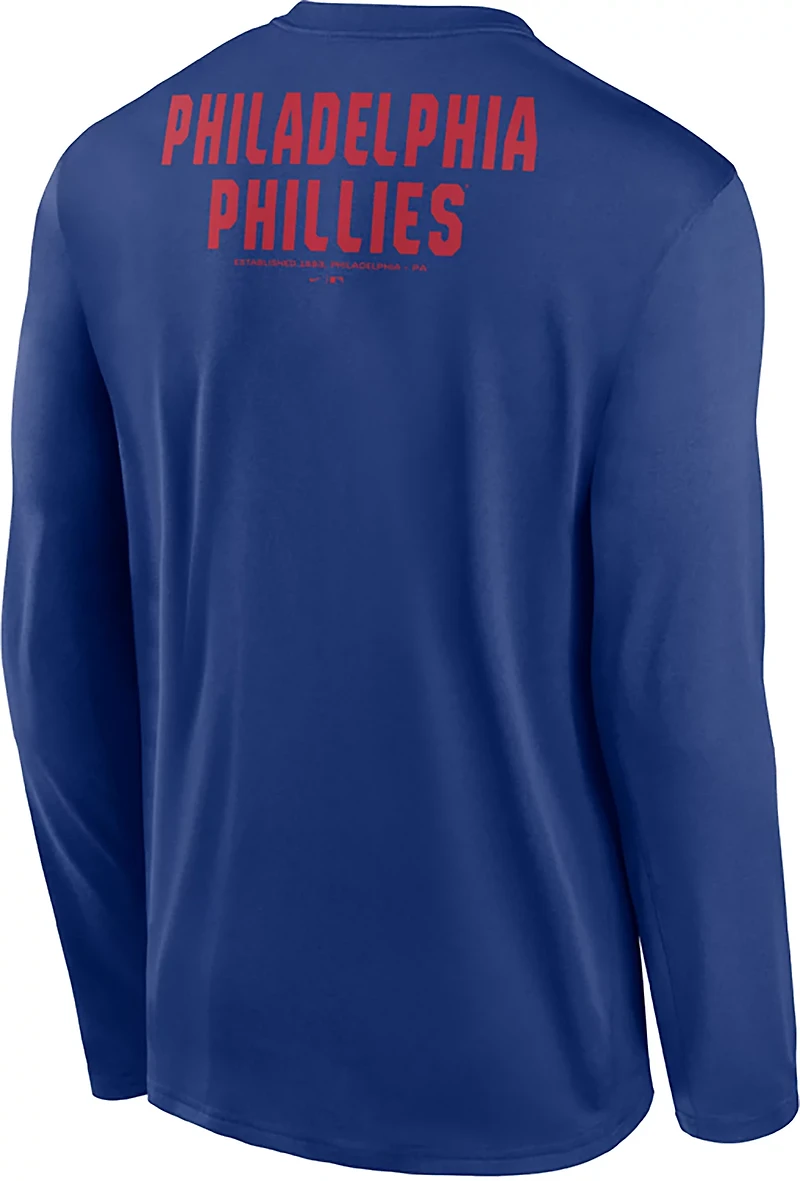 Nike Men's Philadelphia Phillies Primetime 2 Hit Legend Long Sleeve Graphic T-shirt