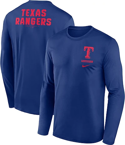 Nike Men's Texas Rangers Primetime 2 Hit Legend Long Sleeve Graphic T-shirt