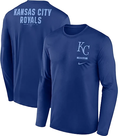 Nike Men's Kansas City Royals Primetime 2 Hit Legend Long Sleeve Graphic T-shirt