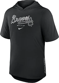 Nike Atlanta Braves Arched Wordmark Tri-Blend Hooded T-Shirt