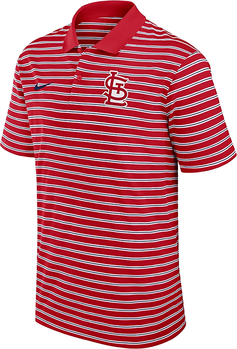 Nike Men's St. Louis Cardinals Primetime Striped Victory Polo Shirt