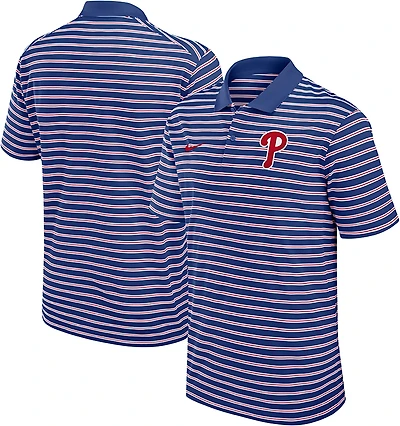 Nike Men's Philadelphia Phillies Primetime Striped Victory Polo Shirt