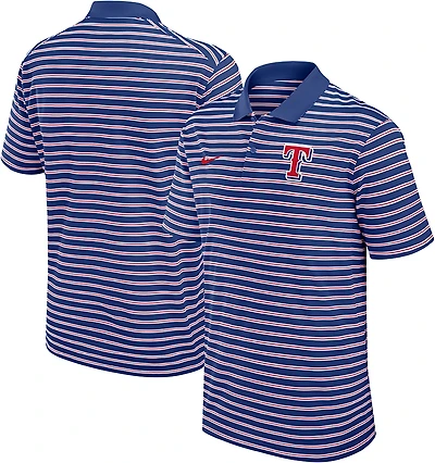 Nike Men's Texas Rangers Primetime Striped Victory Polo Shirt