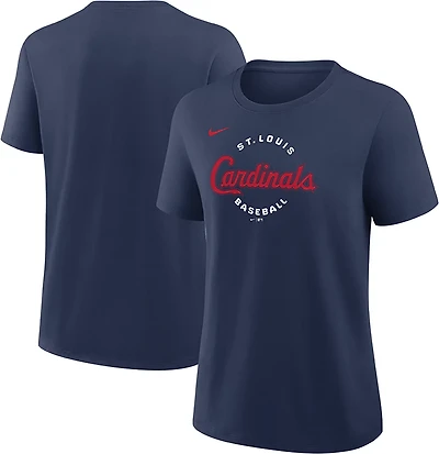 Nike Women's St. Louis Cardinals Primetime Script Cotton Short Sleeve T-shirt