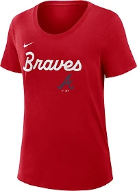 Nike Women's Braves Primetime Knockout Slub Fashion T-shirt
