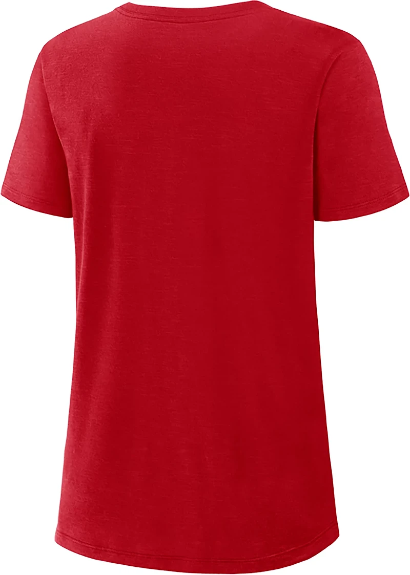 Nike Women's Braves Primetime Knockout Slub Fashion T-shirt