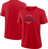 Nike Women's Atlanta Braves Primetime Script Cotton Short Sleeve T-shirt