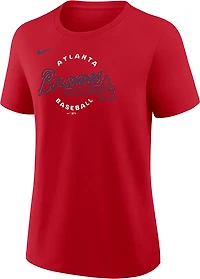 Nike Women's Atlanta Braves Primetime Script Cotton Short Sleeve T-shirt