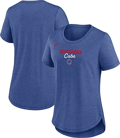 Nike Women's Cubs Primetime Arched Wordmark Triblend T-shirt